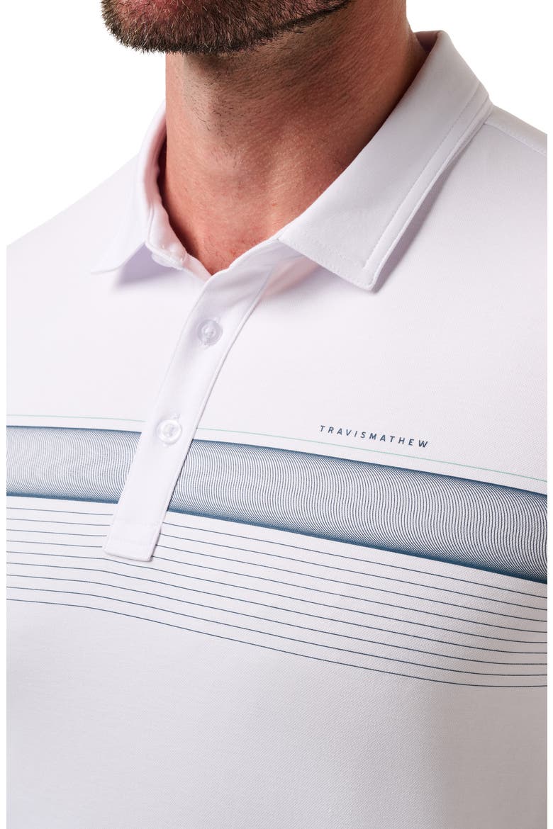 Perfect View Chest Stripe Cotton Blend Piqué Polo, Alternate, color, WHITE
