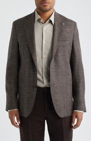 Jack Victor Hampton Brown Slub Wool Blend Sport Coat