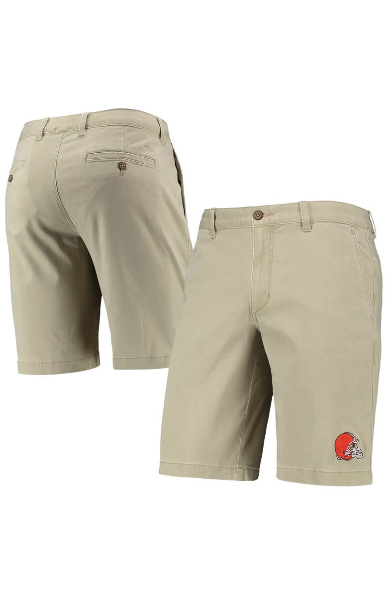Tommy Bahama Men's Tommy Bahama Khaki Cleveland Browns Boracay Tri-Blend Shorts, Main, color, Khaki