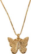 The M Jewelers The Butterfly Initial Pendant Nekclace