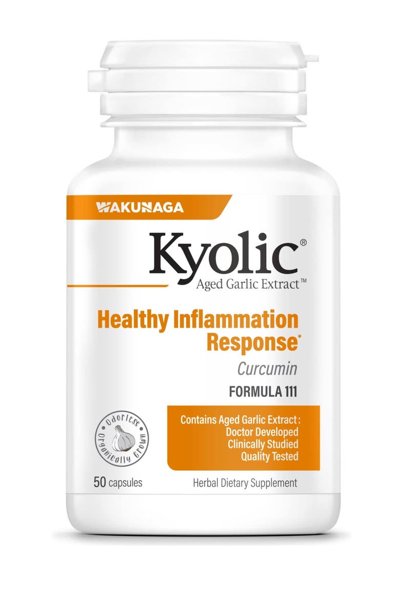 Aged Garlic Extract Formula 111, Healthy Inflammation Response, Curcumin, Capsules 50 Count, Main, color, None