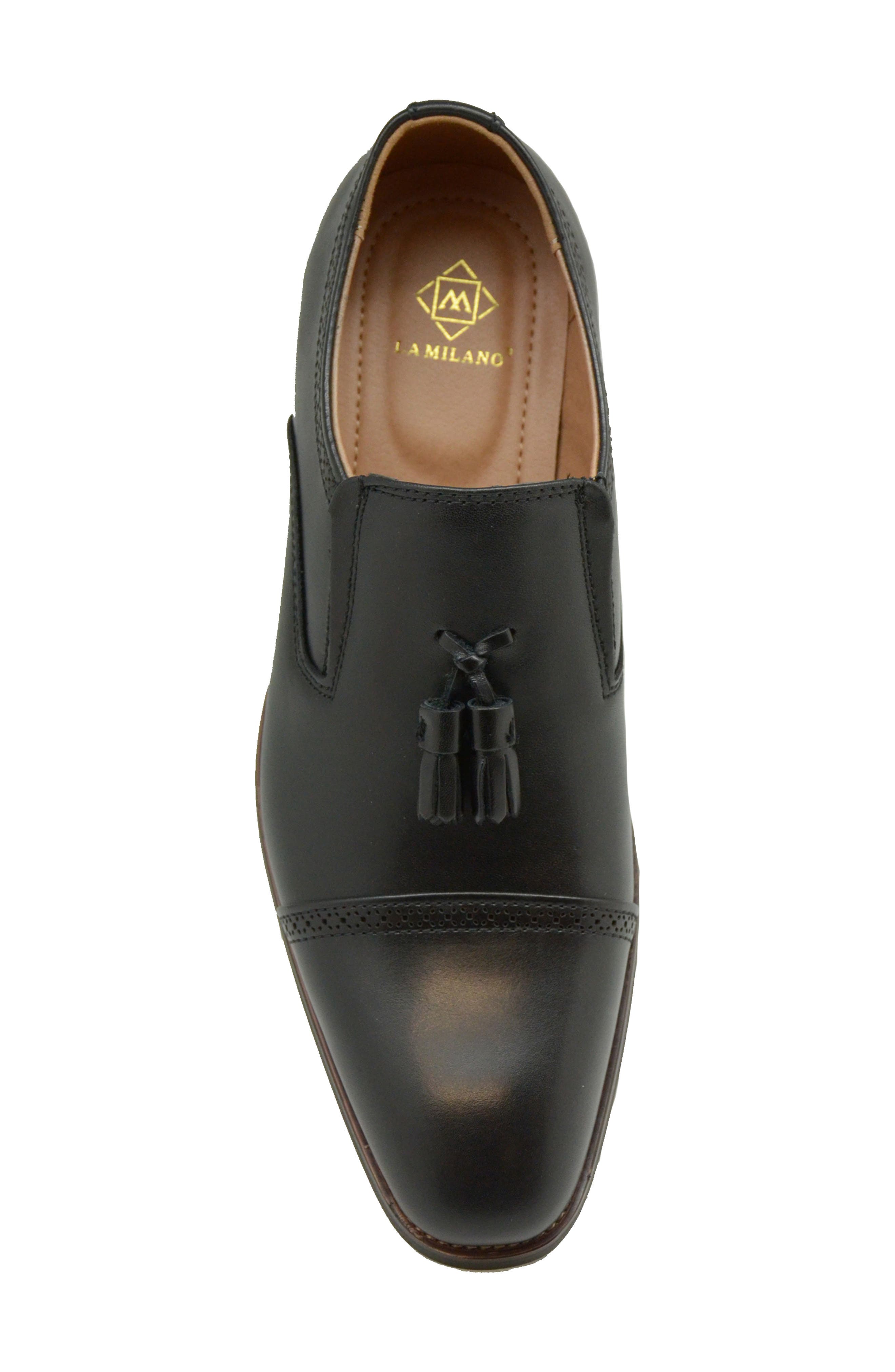 La Milano Tobias Tassel Loafer, Alternate, color, Black
