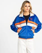 THE WILD COLLECTIVE Women's The Wild Collective Royal New York Mets Velvet Cord Full-Zip Jacket