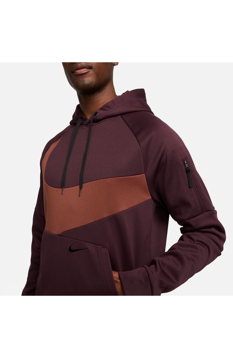 Nike Therma-FIT Pullover Hoodie, Alternate, color, Night Maroon/ Black
