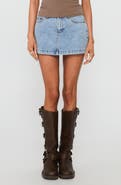 Princess Polly Nicolina Low Rise Denim Miniskirt