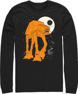 Star Wars Mens Star Wars Halloween AT Walker Full Moon Long Sleeve Shirt