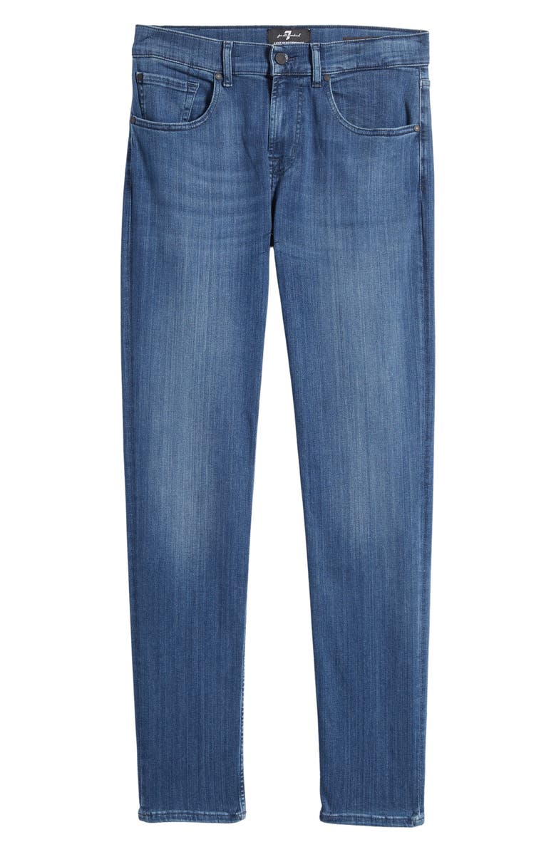 7 For All Mankind Luxe Performance Plus Slimmy Taper Jeans, Alternate, color, Mid Blue