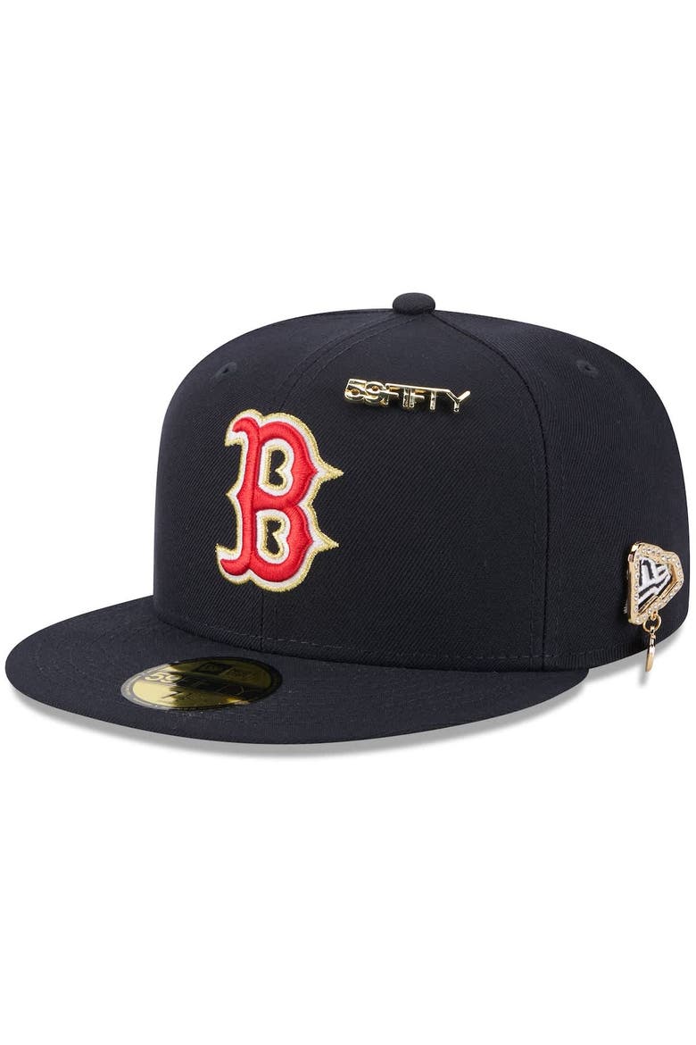 Men's New Era  Navy Boston Red Sox 2025 59FIFTY Day 59FIFTY Fitted Hat with Pins, Main, color, Navy