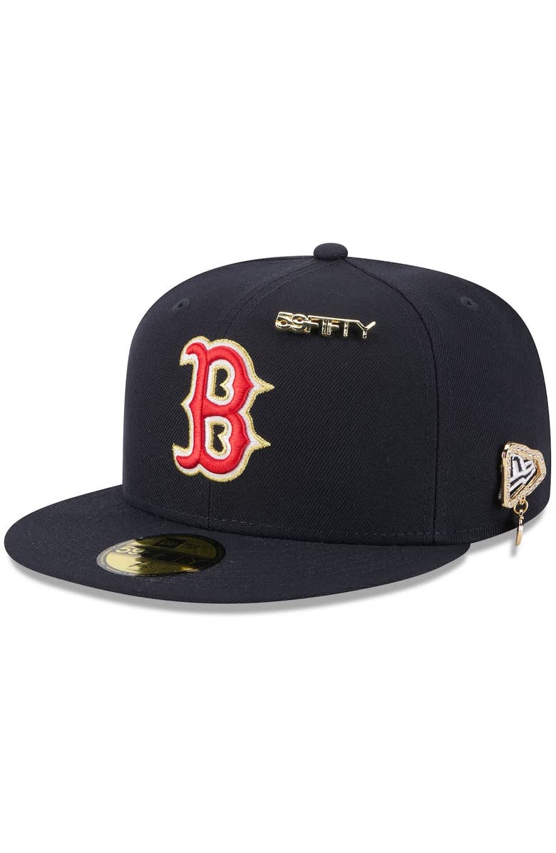 New Era Men's New Era Navy Boston Red Sox 2025 59FIFTY Day 59FIFTY Fitted Hat with Pins, Main, color, Navy