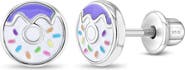 In Season Jewelry Frosted with Sprinkles Donut Earrings