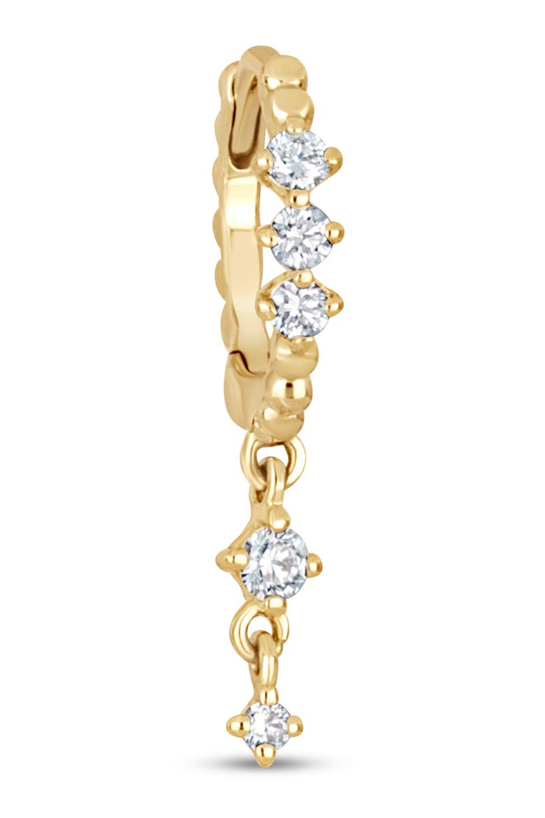 Mykonos Diamond Huggie Hoop Earrings, Alternate, color, 18K YELLOW GOLD