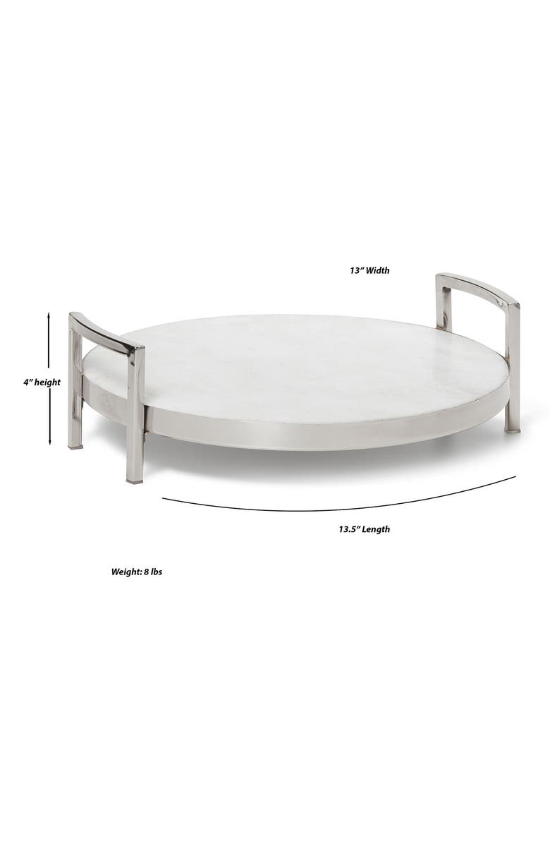 ROSELLI TRADING COMPANY Marble Bar Serving Tray, Alternate, color, White