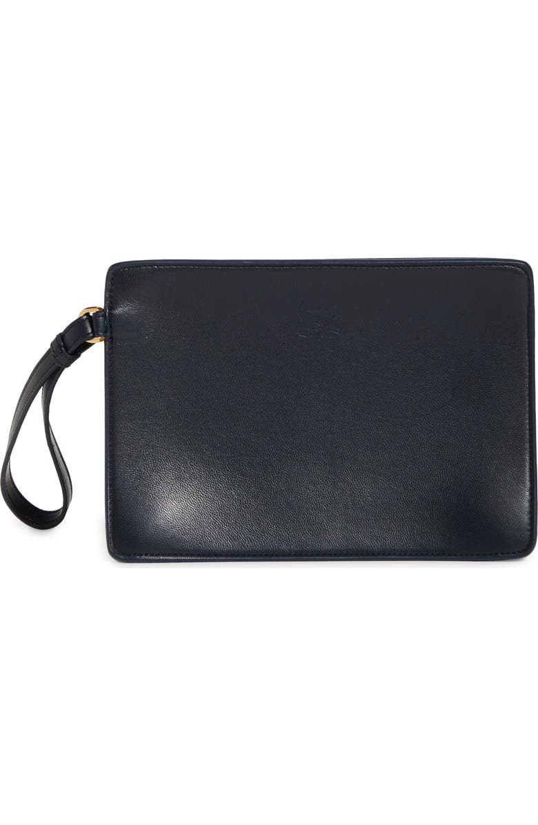 Christian Louboutin Small Bettina Leather Wristlet, Alternate, color, Black/ Gold