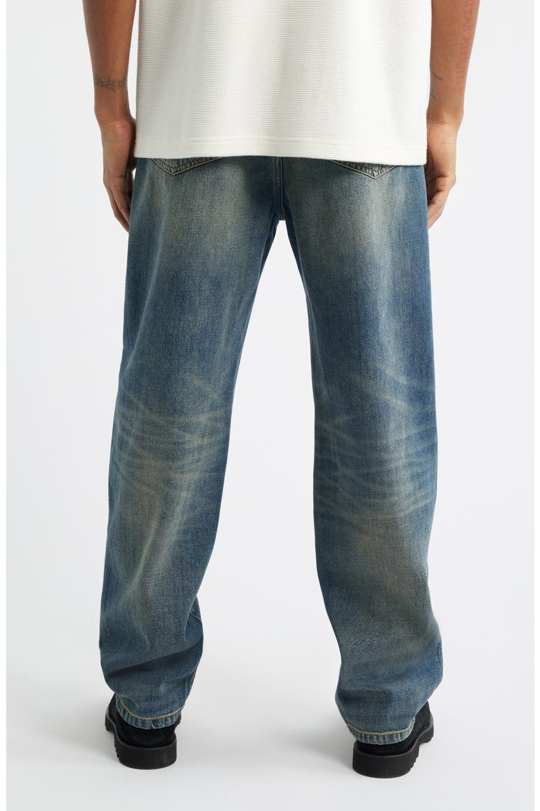 Aaron Tapered Regular Fit Jeans, Alternate, color, BLUE (WORN USED WASH)