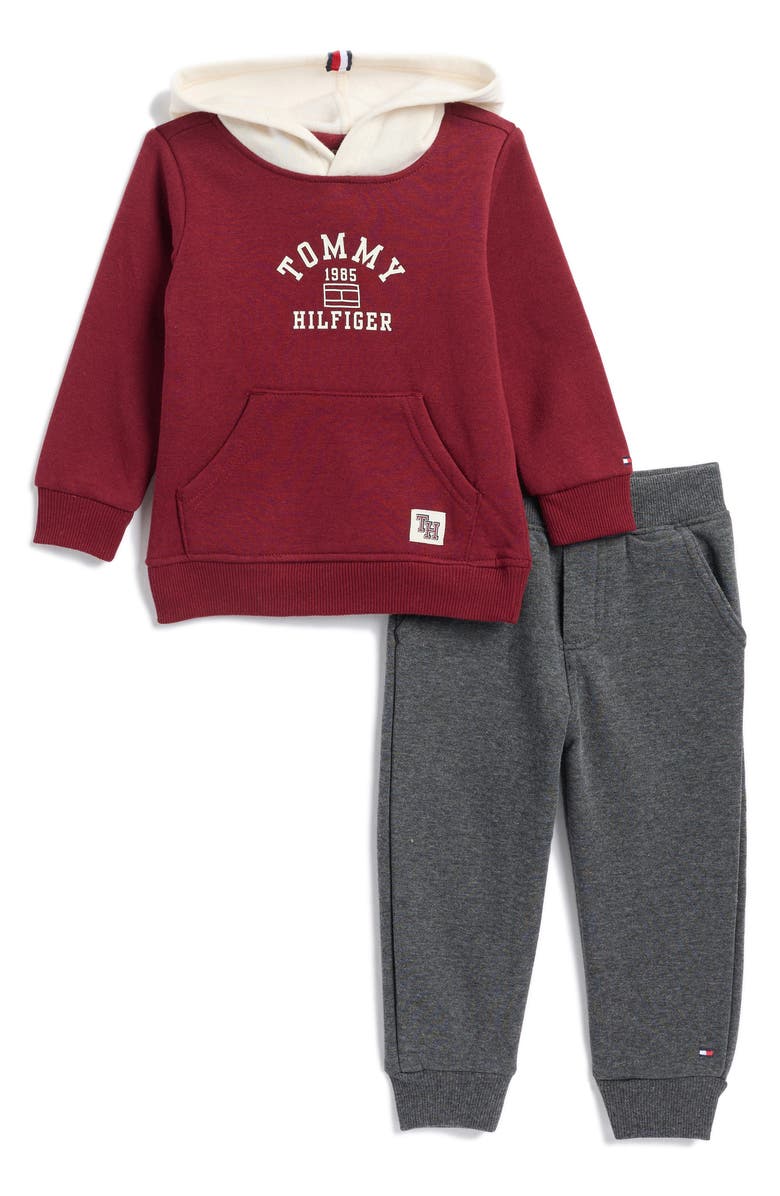 Tommy Hilfiger Fleece Graphic Hoodie & Joggers Set, Main, color, 