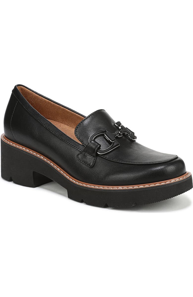 Naturalizer Corrine Bit Loafer, Main, color, Black Faux Leather