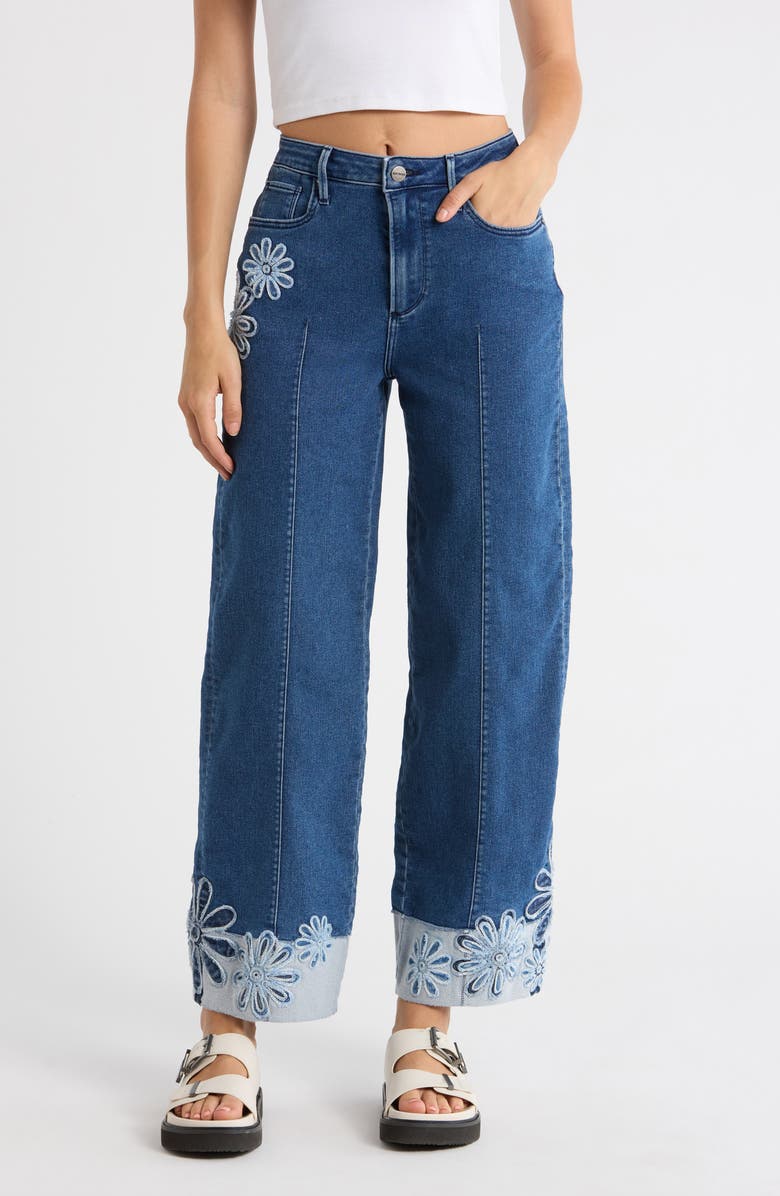 Driftwood Betty High Waist Knit Jeans, Main, color, Dark Wash