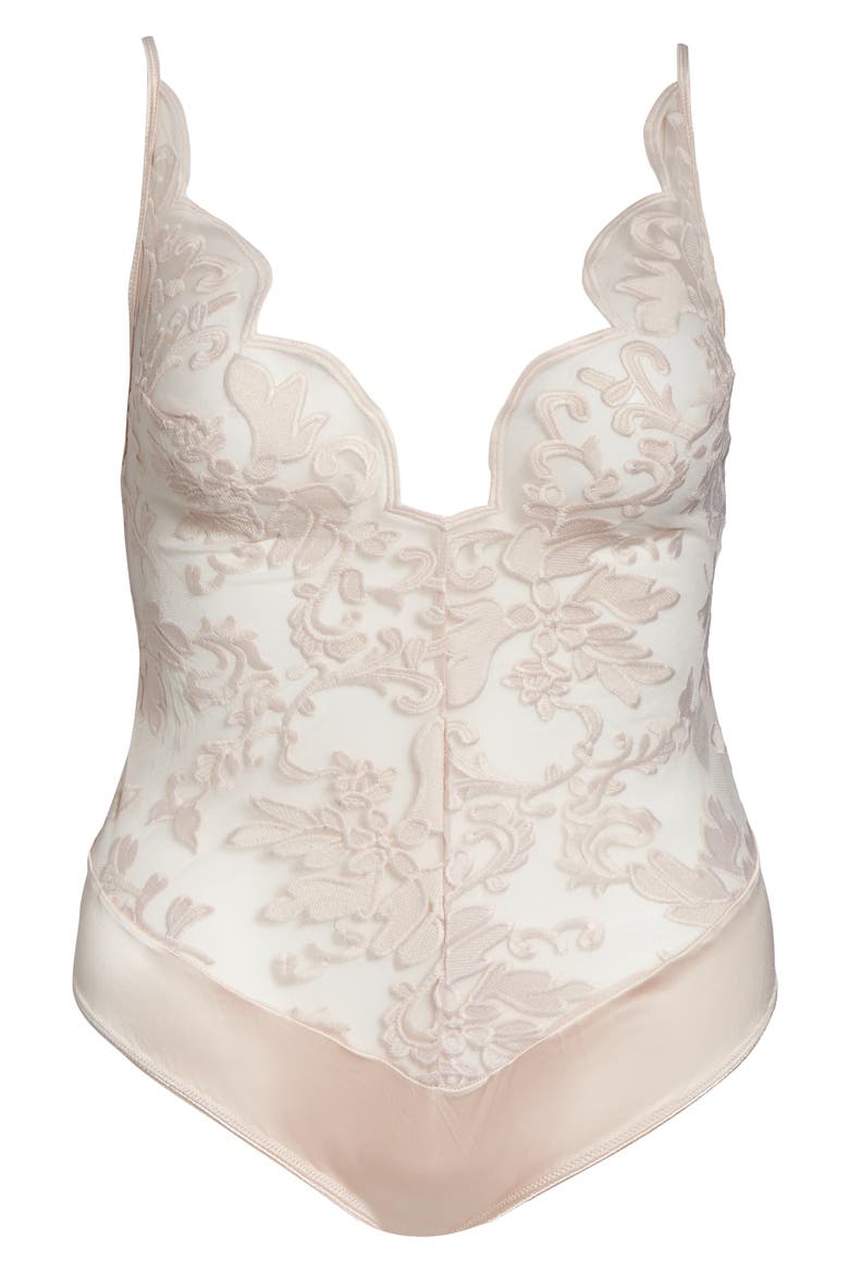 Lyla Embroidered Lace Teddy, Alternate, color, SILVER PEONY