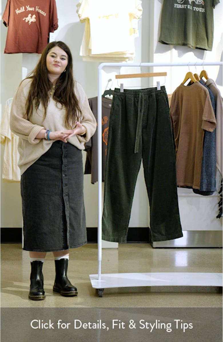 Floyde Tie Waist Corduroy Pants, sales video thumbnail