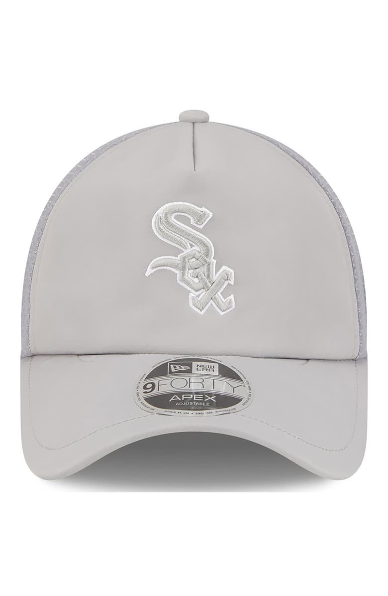 New Era Men's New Era Gray Chicago White Sox 2026 Batting Practice Apex 9FORTY Adjustable Trucker Hat, Alternate, color, Gray