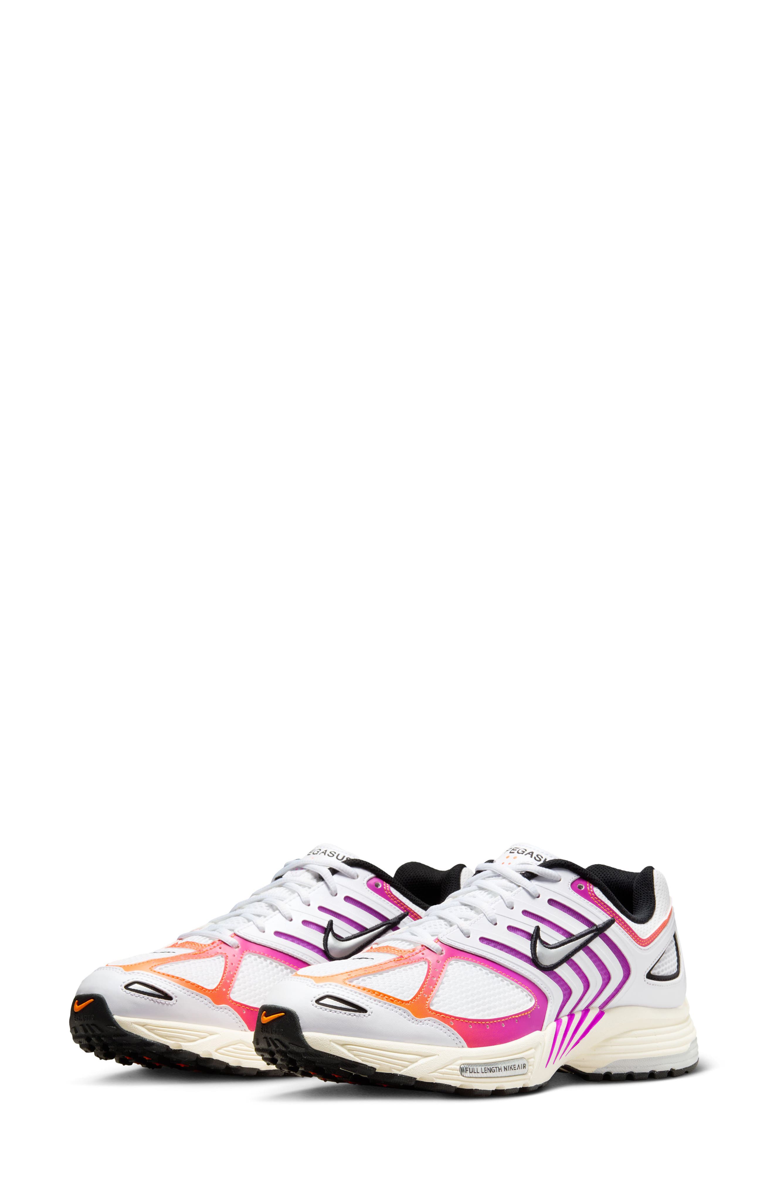 Air Pegasus 2K5 Sneaker, Main, color, WHITE/ CHROME/ ORANGE/ VIOLET