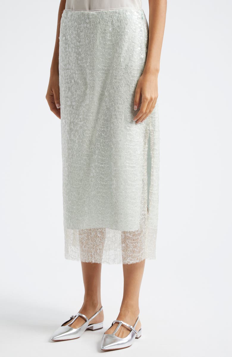 Vince Glassy Sequin Midi Skirt, Alternate, color,