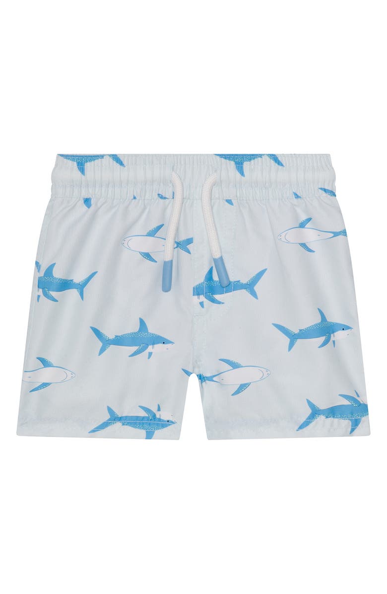 PL Baby by Petit Lem 2-Pack Swim Trunks, Alternate, color, Sharks
