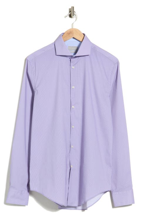Advanced Tech Stretch Slim Fit Print Dress Shirt