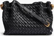 Donna Karan New York Cashmere Woven Leather Crossbody Bag