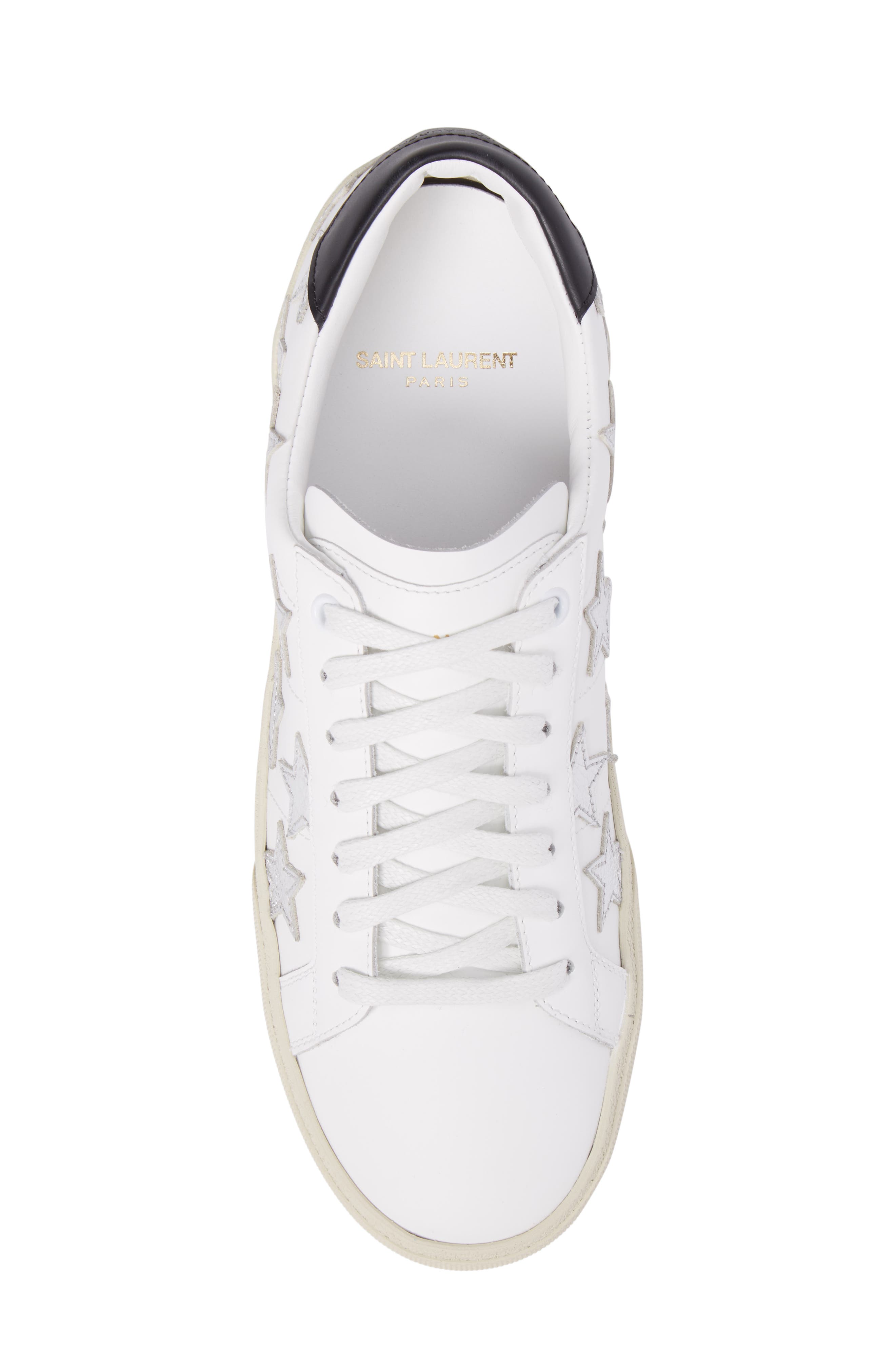 Classic Court Sneaker, Alternate, color, IVORY/ SILVER STARS