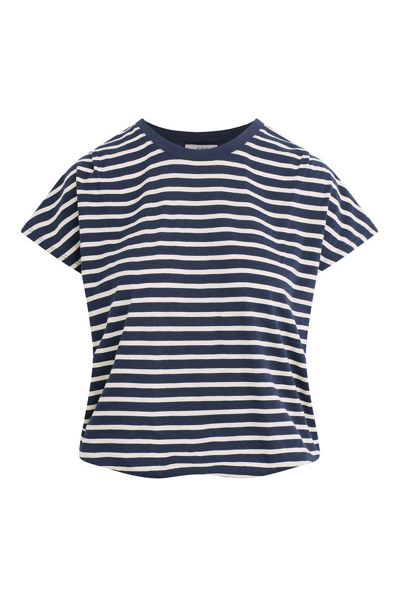 The Bubble T-Shirt, Alternate, color, NAVY/ ECRU STRIPE