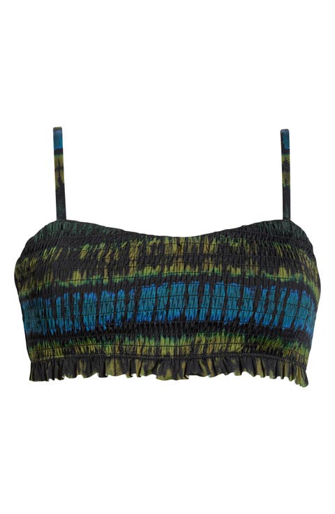 Marseille Tie Dye Smocked Bikini Top