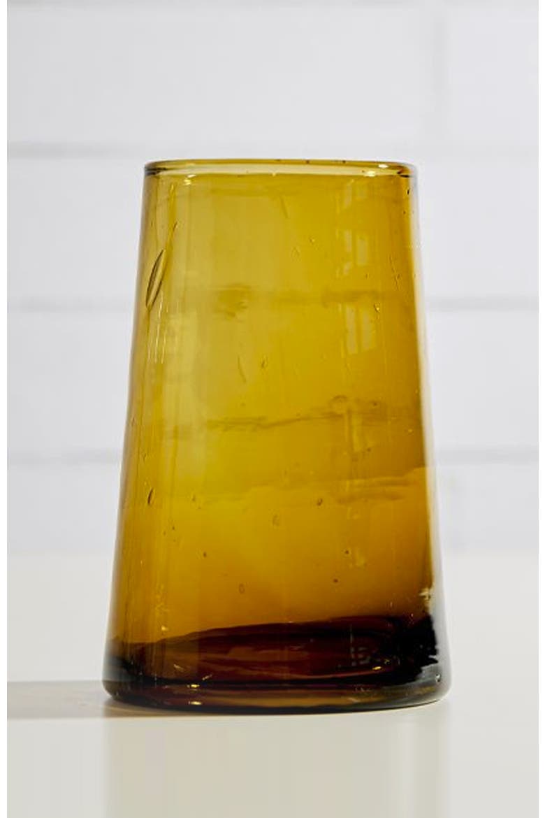 Moroccan Cone Glass Large, Alternate, color, YELLOW