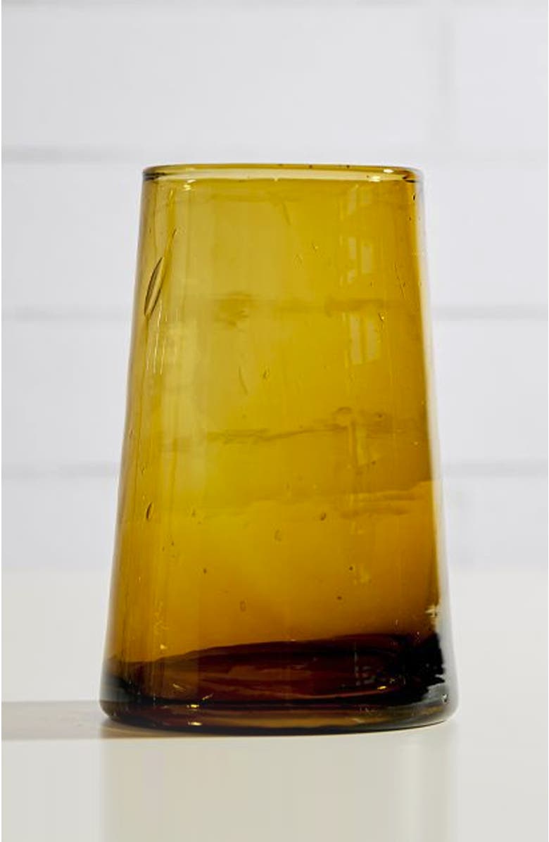Verve Culture Moroccan Cone Glass Large, Alternate, color, Amber