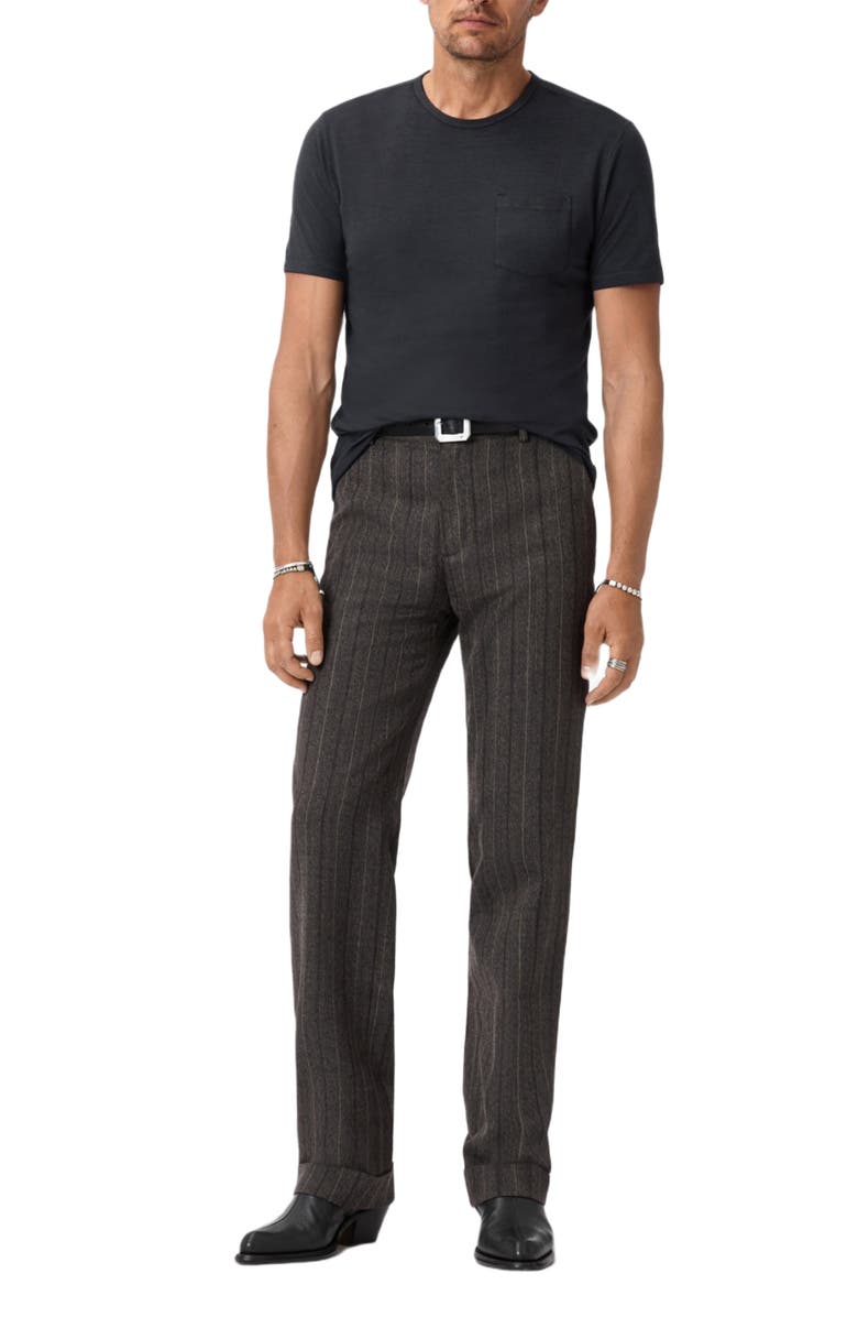 John Varvatos Bond Burnout Pocket T-Shirt, Alternate, color, Charcoal