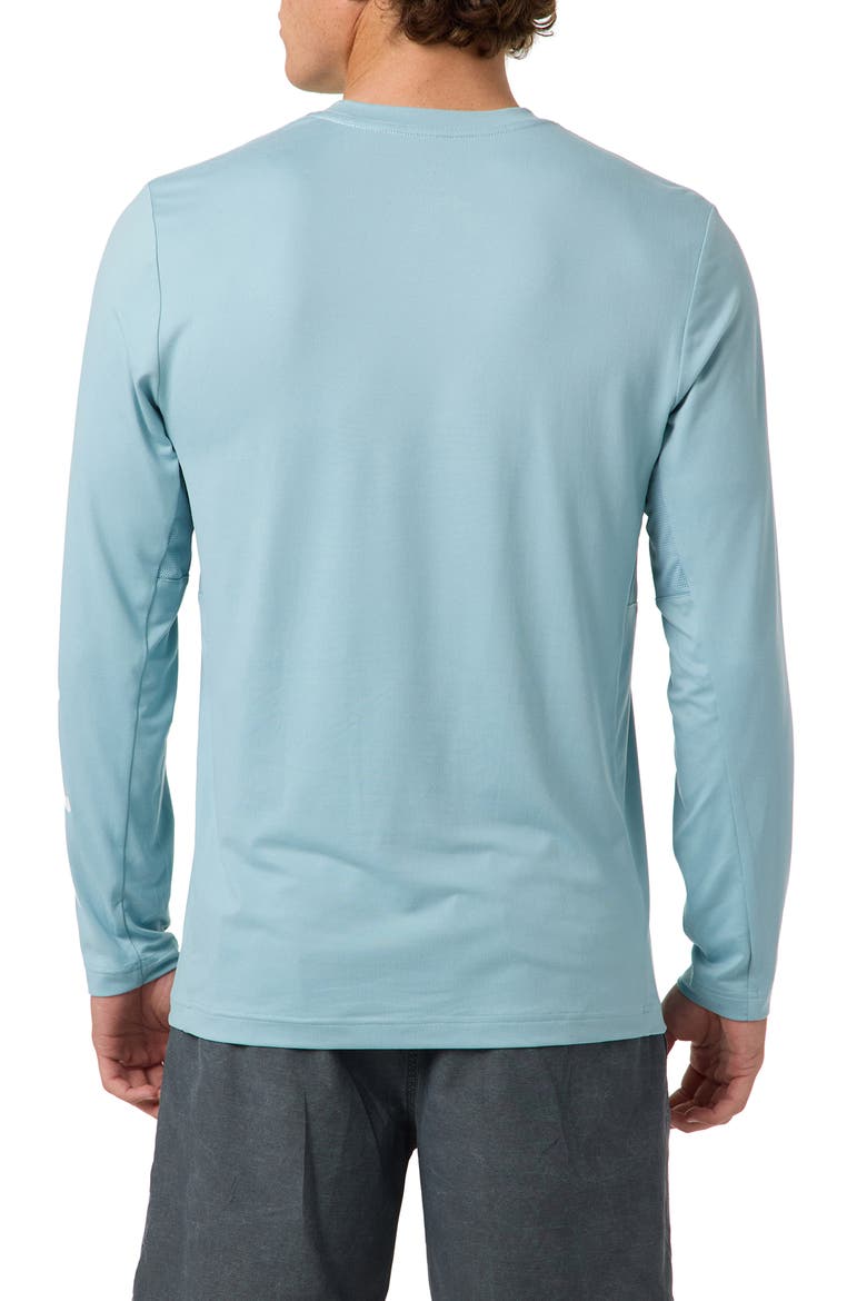 Logo UPF Long Sleeve Performance Graphic T-Shirt, Alternate, color, STONE BLUE