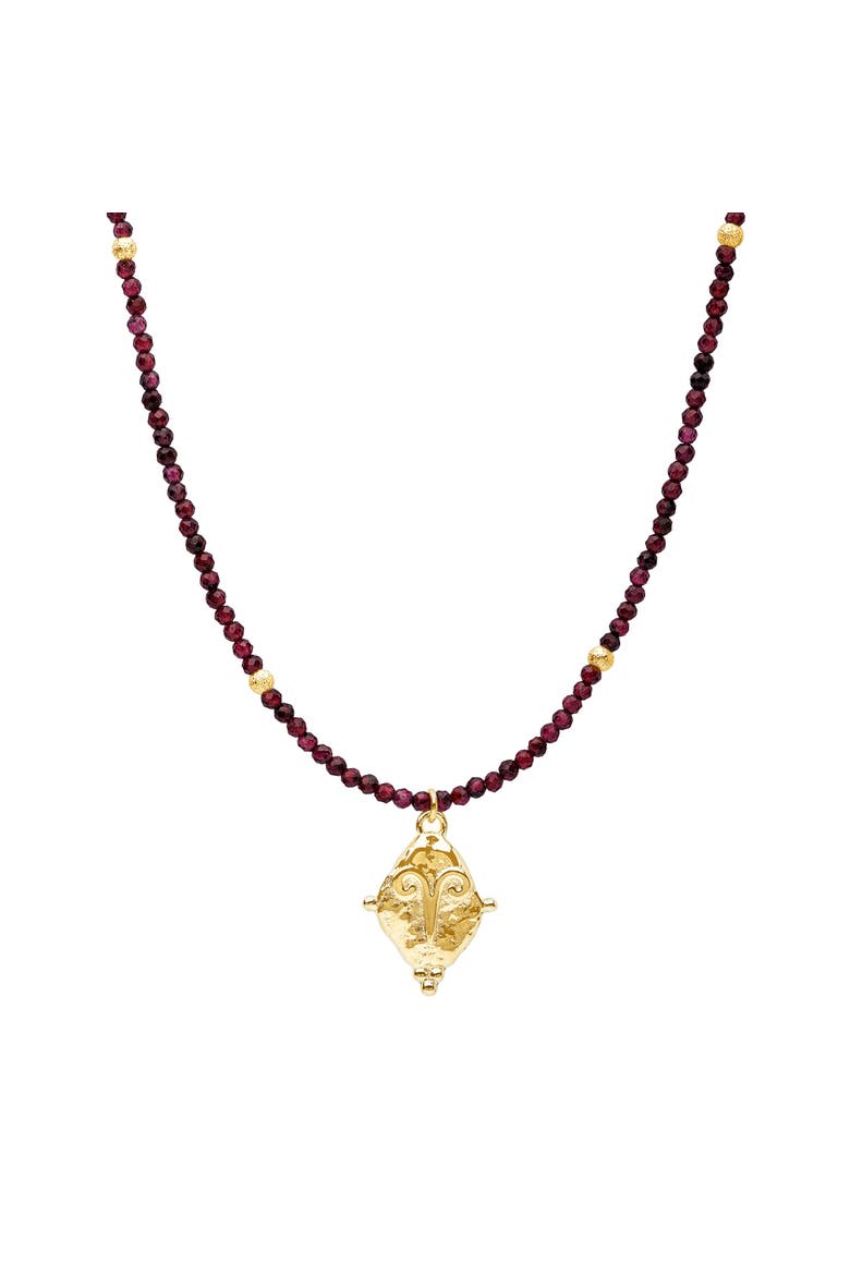 Aries Zodiac Choker Necklace, Main, color, Gold