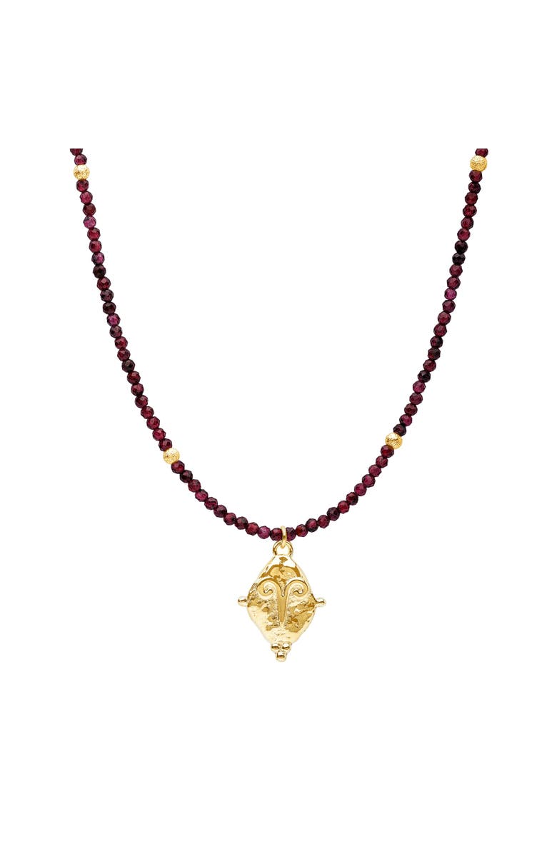 Seven Saints Aries Zodiac Choker Necklace, Main, color, Gold