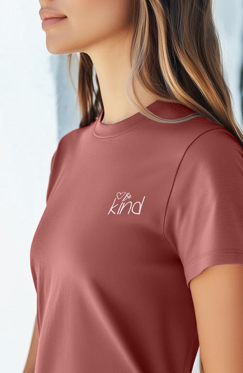 Dalix Be Kind Womens Relaxed Tee In Mauve