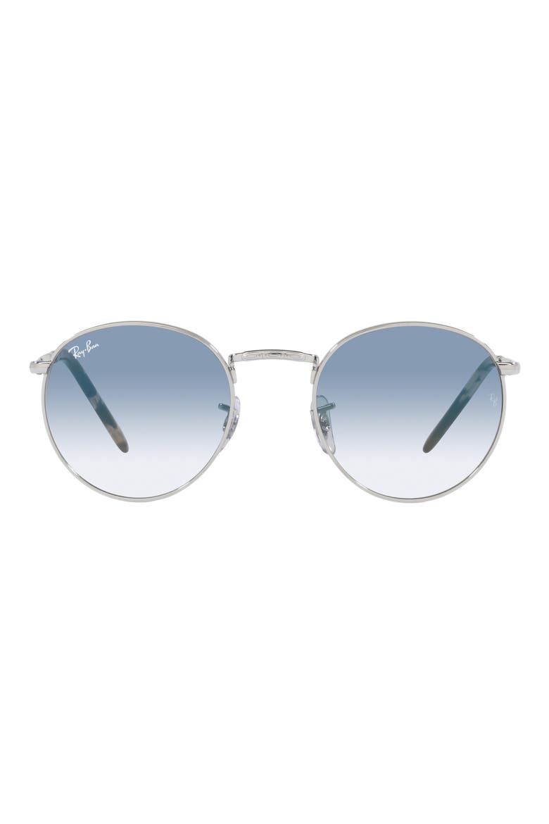 New Round 53mm Phantos Sunglasses, Main, color, SILVER