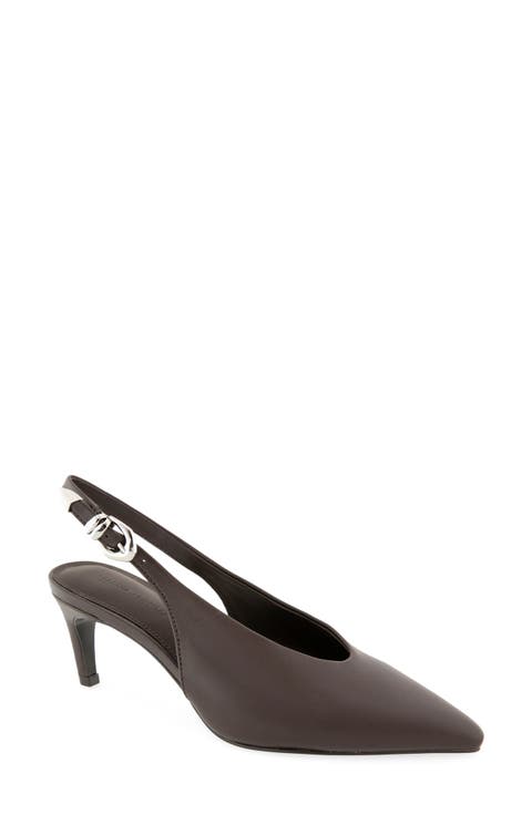 Lucia Leather Slingback Pump