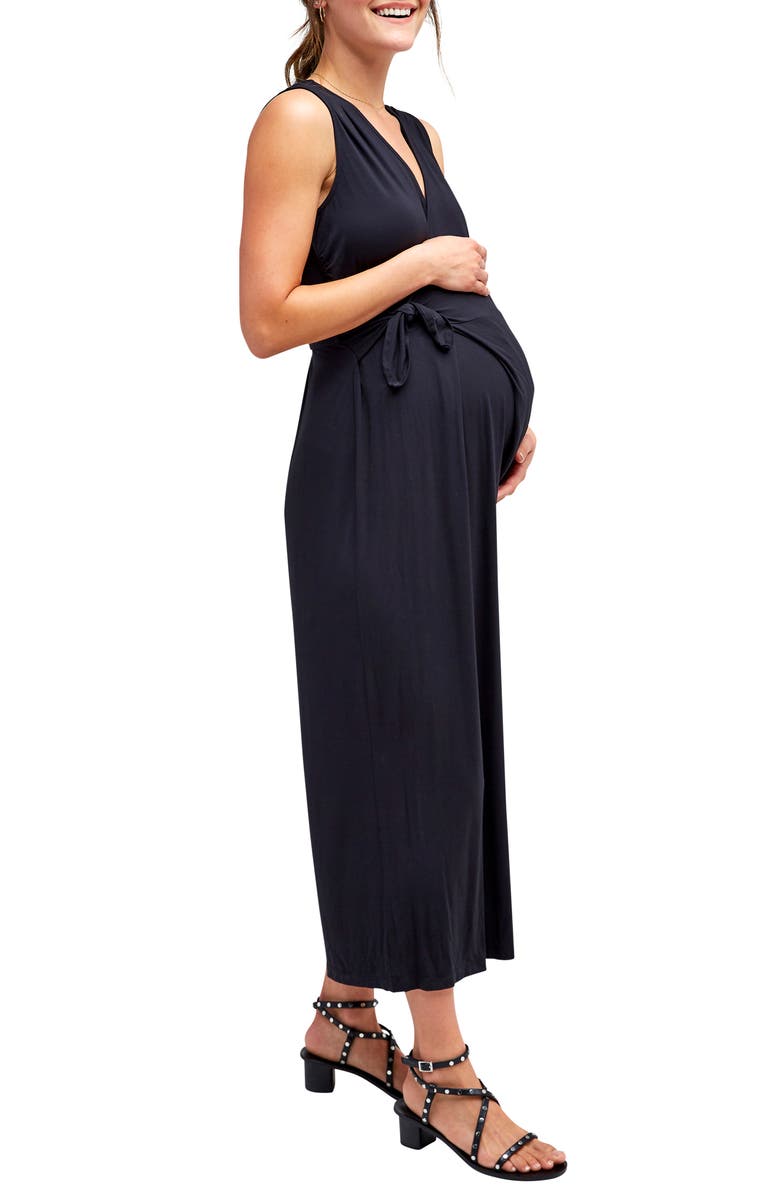 Nom Maternity Francesca Wide Leg Maternity/Nursing Jumpsuit, Alternate, color, 