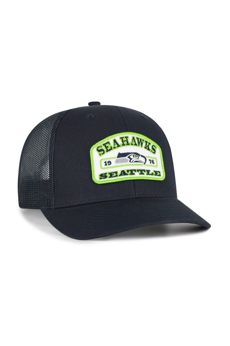 Men's '47 College Navy Seattle Seahawks  Roadway Adjustable Trucker Hat, Alternate, color, College Navy