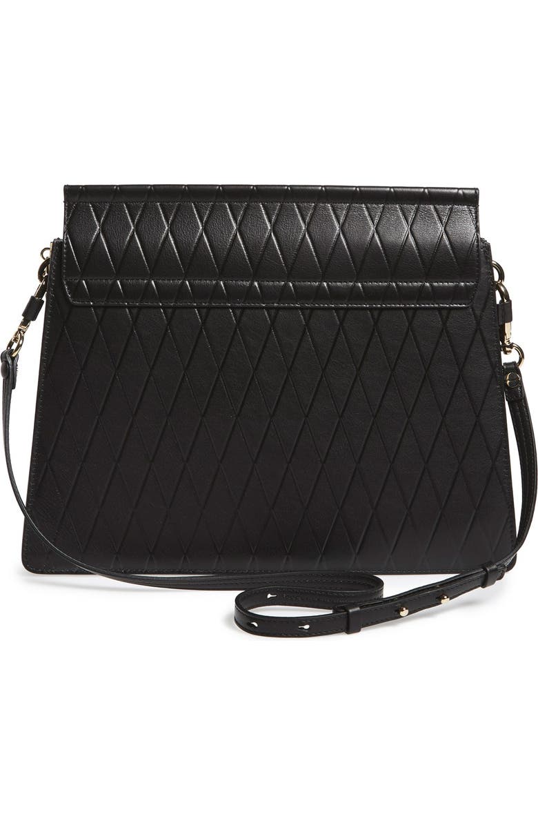 Chloé 'Medium Faye' Diamond Embossed Leather Shoulder Bag, Alternate, color,