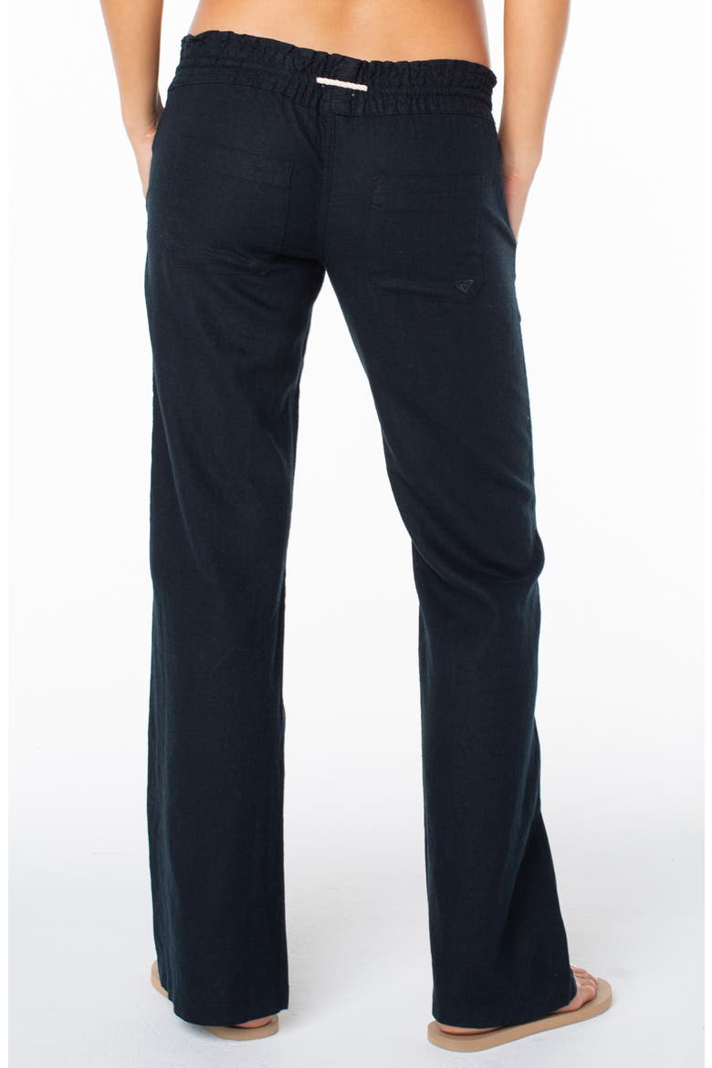 Oceanside Linen Blend Drawstring Pants, Alternate, color, ANTHRACITE