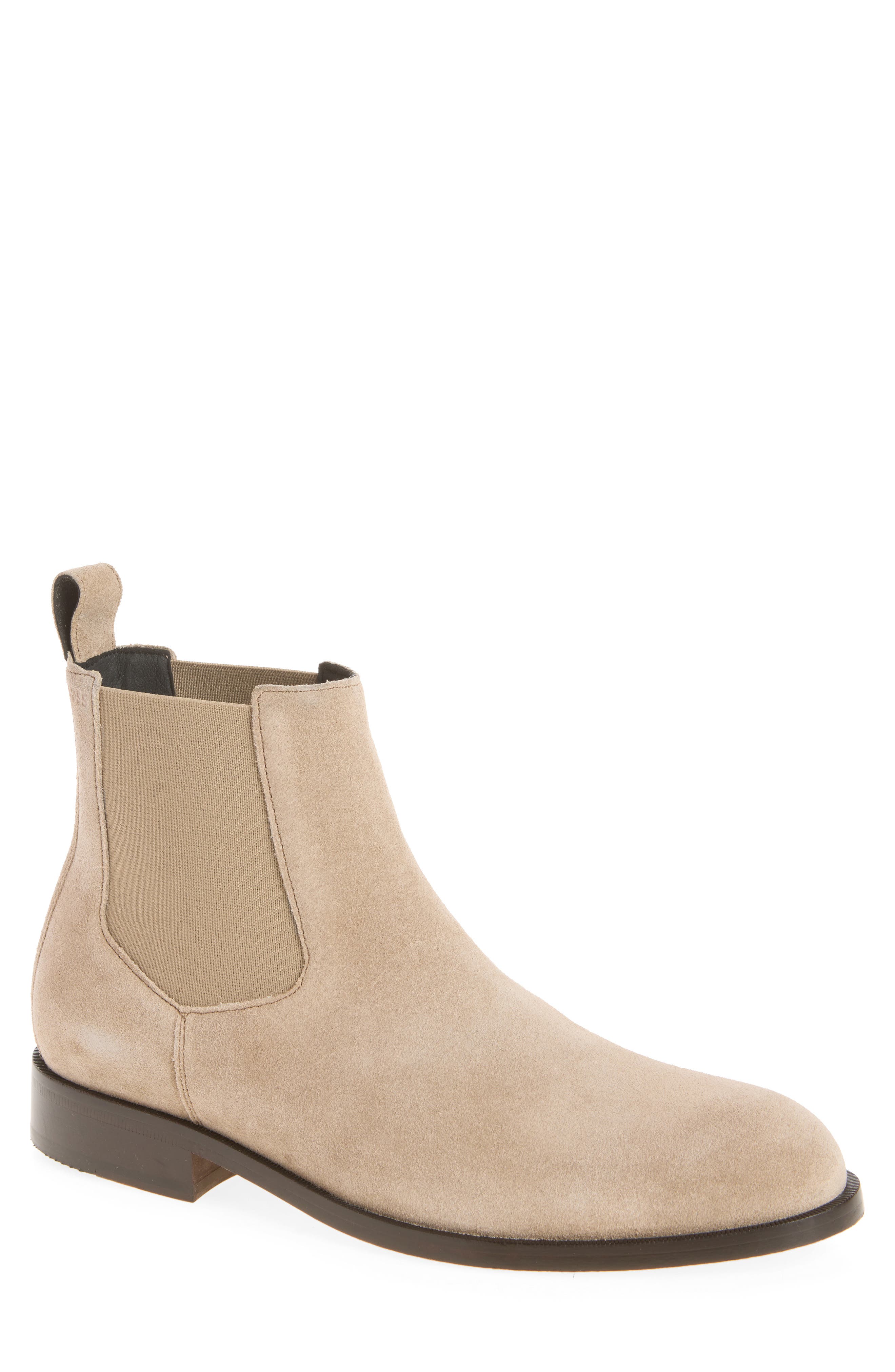 Tayil Leather Chelsea Boot, Main, color, MED BGE
