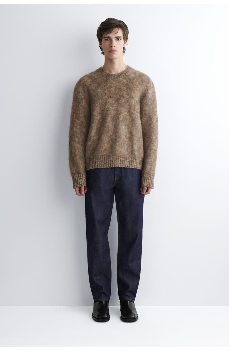 COS Space-dyed Mohair-blend Crew-neck Jumper, Alternate, color, Brown