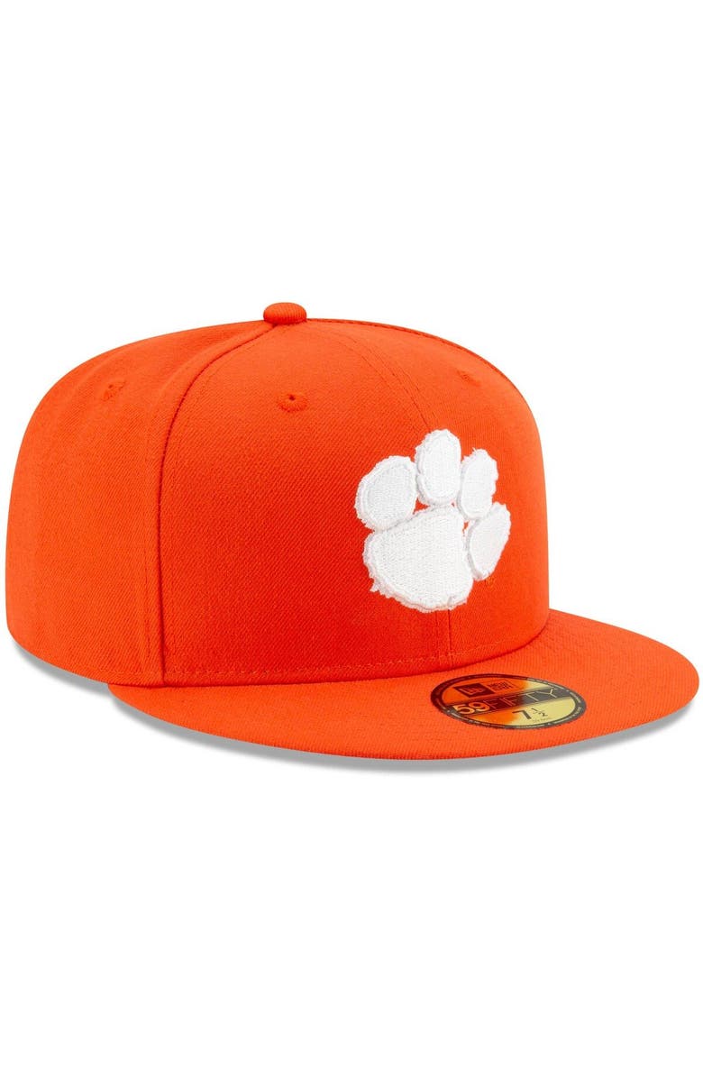 New Era Men's New Era Orange Clemson Tigers Primary Team Logo Basic 59FIFTY Fitted Hat, Alternate, color,