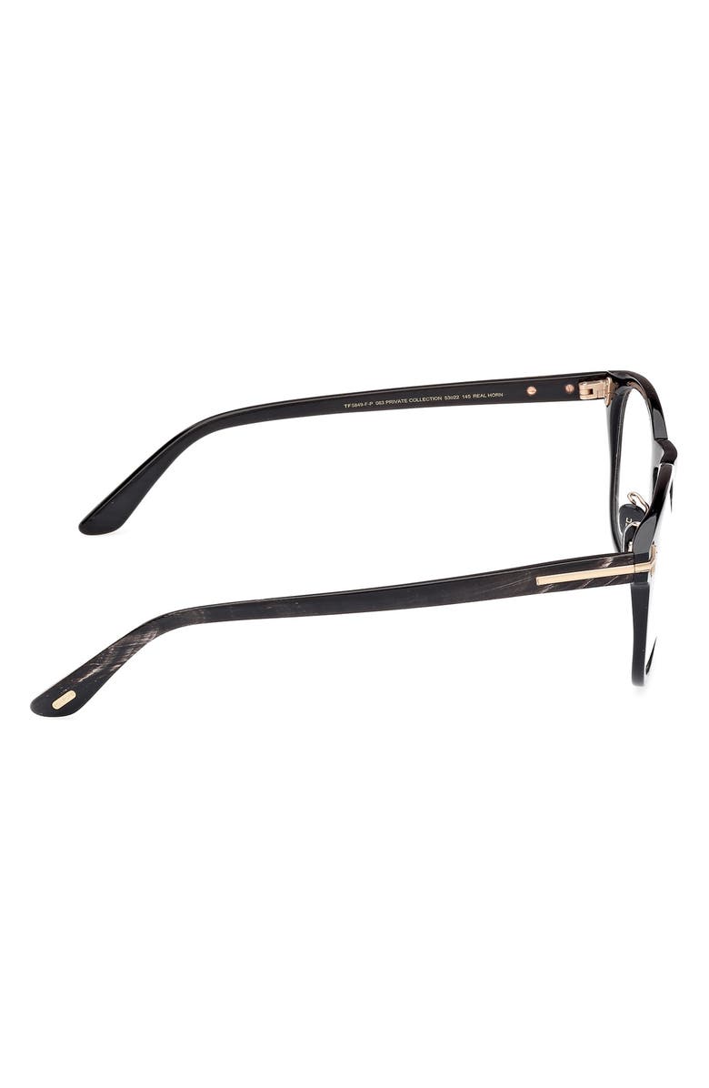 TOM FORD 50mm Square Optical Glasses, Alternate, color, Black And Brown Striped