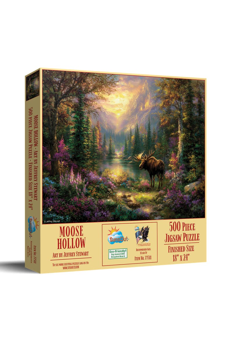 Moose Hollow 500 piece Jigsaw Puzzle for Adults, Main, color, Multicolor